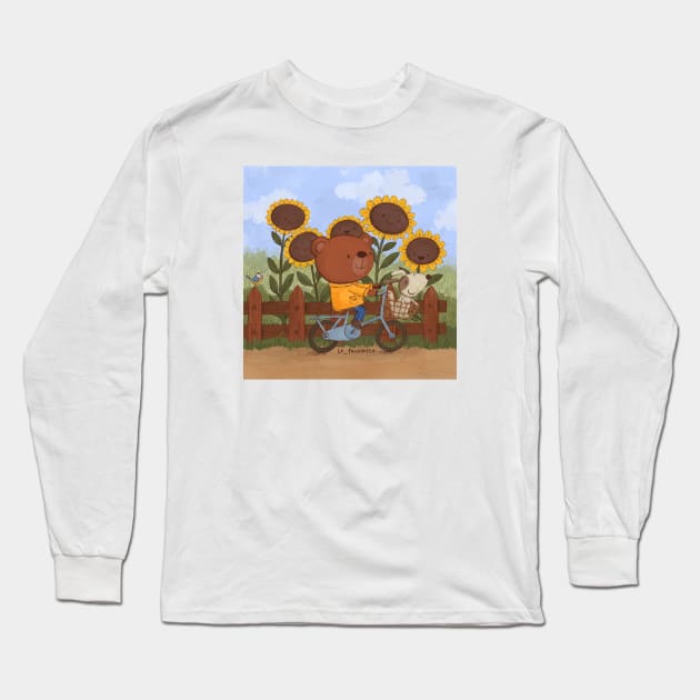 Bike Ride Long Sleeve T-Shirt by LeFacciotte